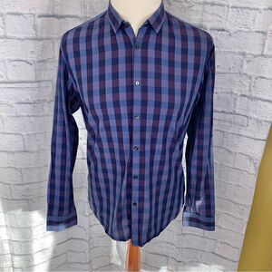 Calvin Klein bodyfit button down dress shirt sz lg